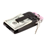 LEATHER PHONE CASE W. KEY CHAIN AND MONEY CLIP