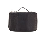 DELUXE CROC LEATHER COSMETIC CASE